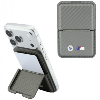 BMW M Carbon Metal Logos MagSafe portfel, antracyt