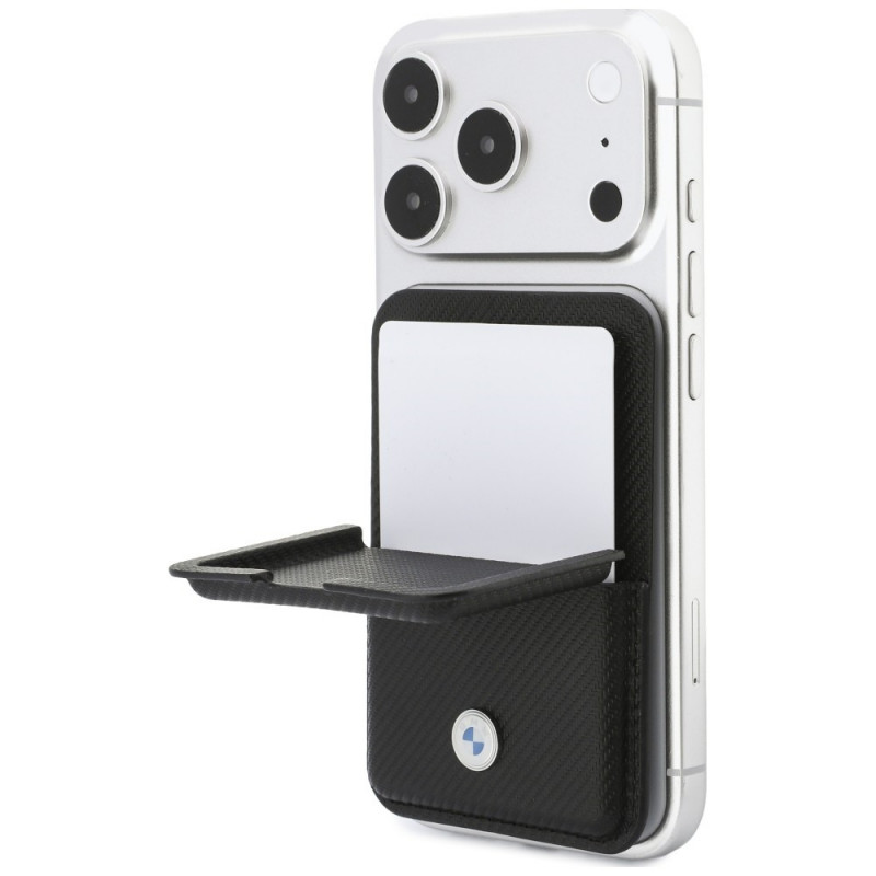BMW Carbon Metal Logos MagSafe portfel, czarny