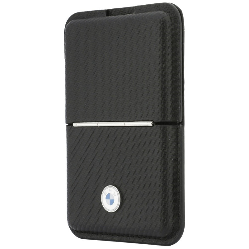 BMW Carbon Metal Logos MagSafe portfel, czarny