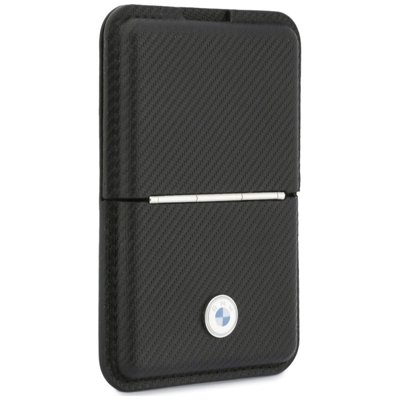 BMW Carbon Metal Logos MagSafe portfel, czarny