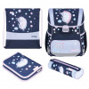 Zestaw plecaka szkolnego Herlitz Loop Plus Unicorn Dreams, ciemnoniebieski/różowy