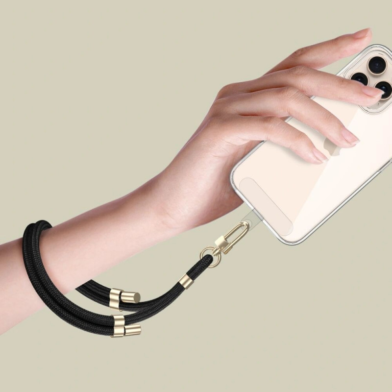 Tech-Protect C4S Rope Wrist Strap, czarny/złoty