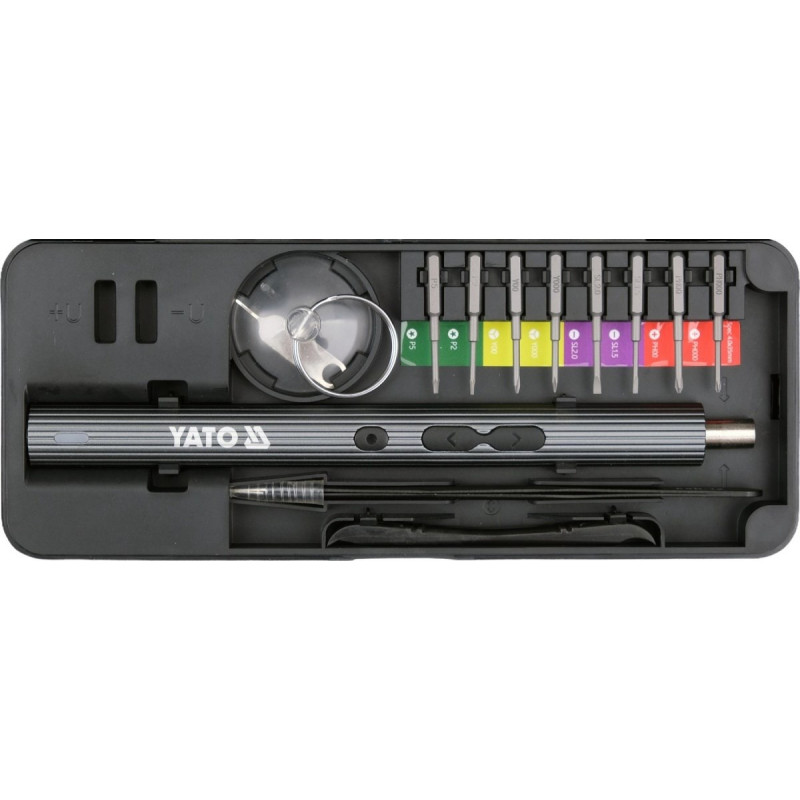YATO YT-25770 Zestaw wkrętaków z końcówkami, 3.7 V, 56 szt.