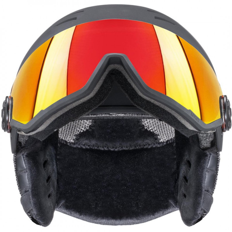 Kask narciarski UVEX Wanted Visor, 58-61 cm (L), czarny