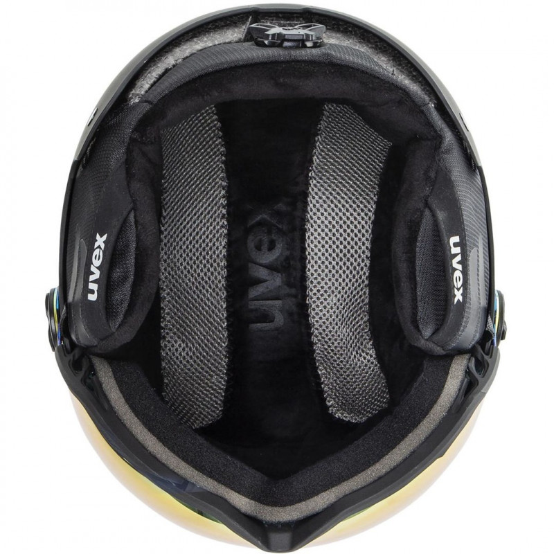 Kask narciarski UVEX Wanted Visor, 58-61 cm (L), czarny