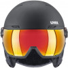 Kask narciarski UVEX Wanted Visor, 58-61 cm (L), czarny
