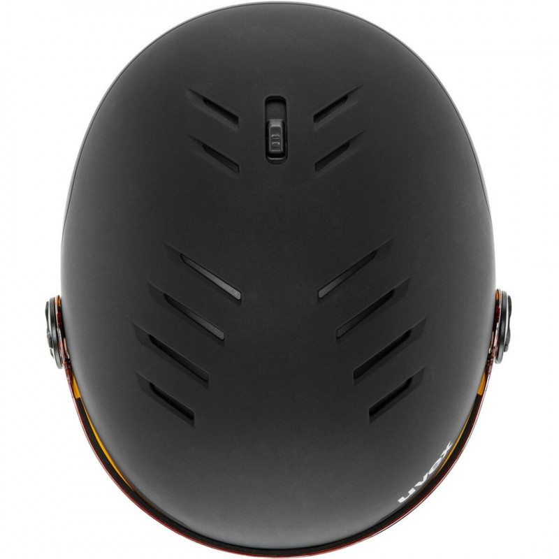 Kask narciarski UVEX Wanted Visor, 58-61 cm (L), czarny