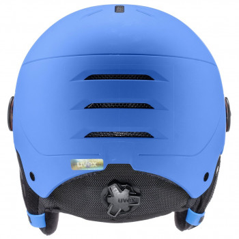 UVEX Rocket jr. Visor kask narciarski dla dzieci, niebieski matowy