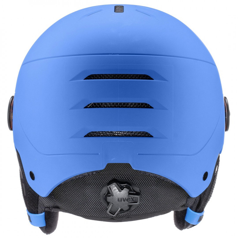 UVEX Rocket jr. Visor kask narciarski dla dzieci, niebieski matowy