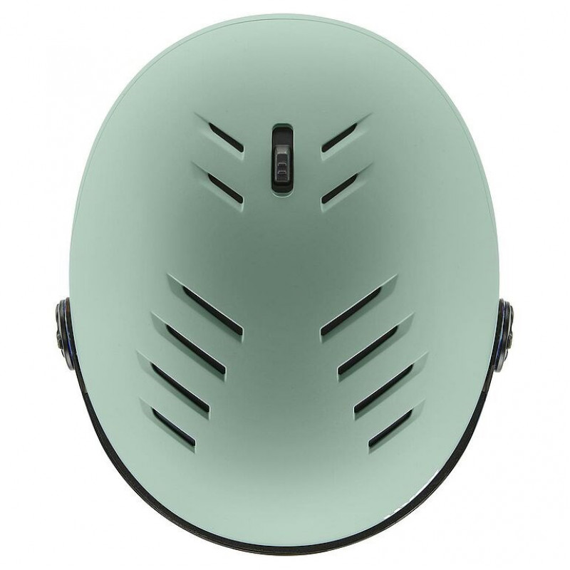 Kask narciarski UVEX Wanted Visor, 58-61 cm (L), zielony