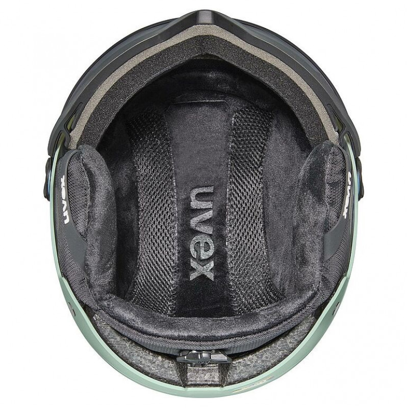 Kask narciarski UVEX Wanted Visor, 58-61 cm (L), zielony