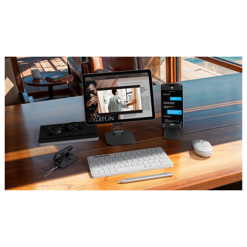 Klawiatura Logitech Keys-To-Go 2 do iPad (920-013009), Pale Grey, układ szwajcarski