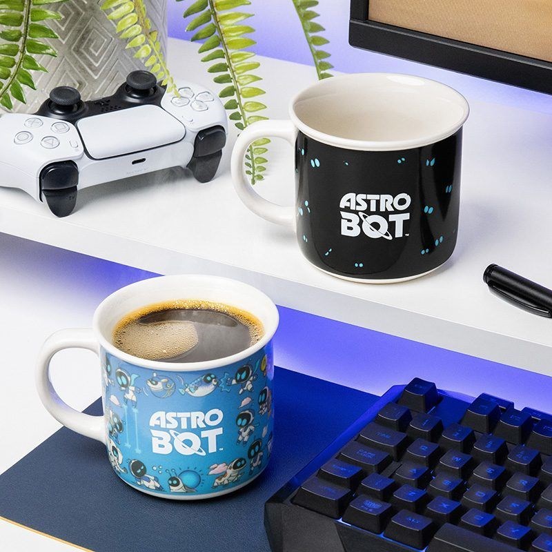 Paladone PP15505AB Astro Bot kubek zmieniający kolor pod wpływem ciepła, niebiesko-biały (1 szt.)