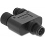 Delock 60849 M12 rozdzielacz Y A-coded 4 pin, 1 x wtyk na 1 x wtyk i 1 x gniazdo