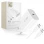 Tech-Protect NC20W ładowarka ścienna USB-C 1-port PD20W z kablem USB-C / USB-C, biała
