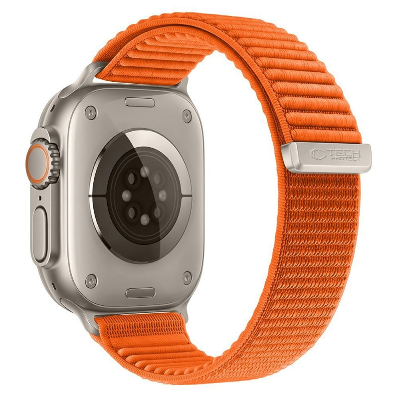 Tech-Protect Nylonloop Apple Watch 8 / 9 / 10 / 11 / 12 / SE / Ultra 44/45/46/49 mm pasek do zegarka, pomarańczowy