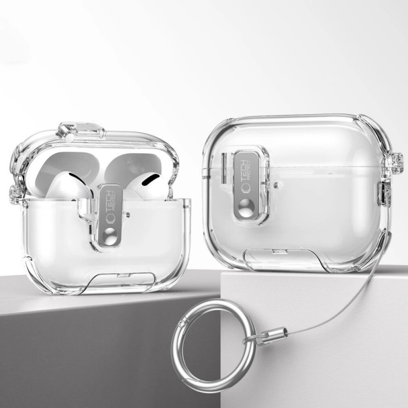 Tech-Protect Bounce Pro etui ochronne w kolorze różowym na etui ładujące Apple AirPods Pro 3