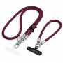 Tech-Protect C10S Rope zestaw smyczy do telefonu na ramię i na nadgarstek, Burgundy/Titanium