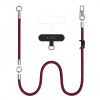 Tech-Protect C10S Rope zestaw smyczy do telefonu na ramię i na nadgarstek, Burgundy/Titanium