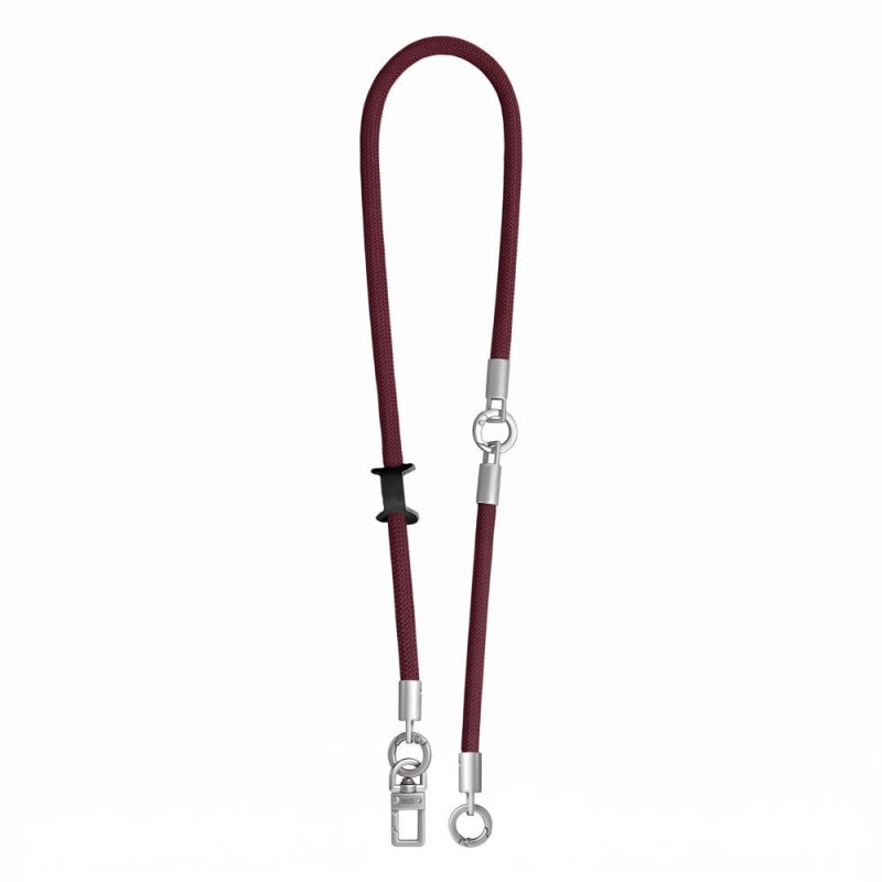 Tech-Protect C10S Rope zestaw smyczy do telefonu na ramię i na nadgarstek, Burgundy/Titanium