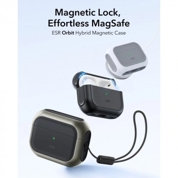 Etui ESR Orbit HaloLock MagSafe do Apple AirPods Pro 3, tytanowe