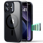 Etui ESR Classic Hybrid MagSafe ze szkłem hartowanym do Apple iPhone 17, Clear/czarny