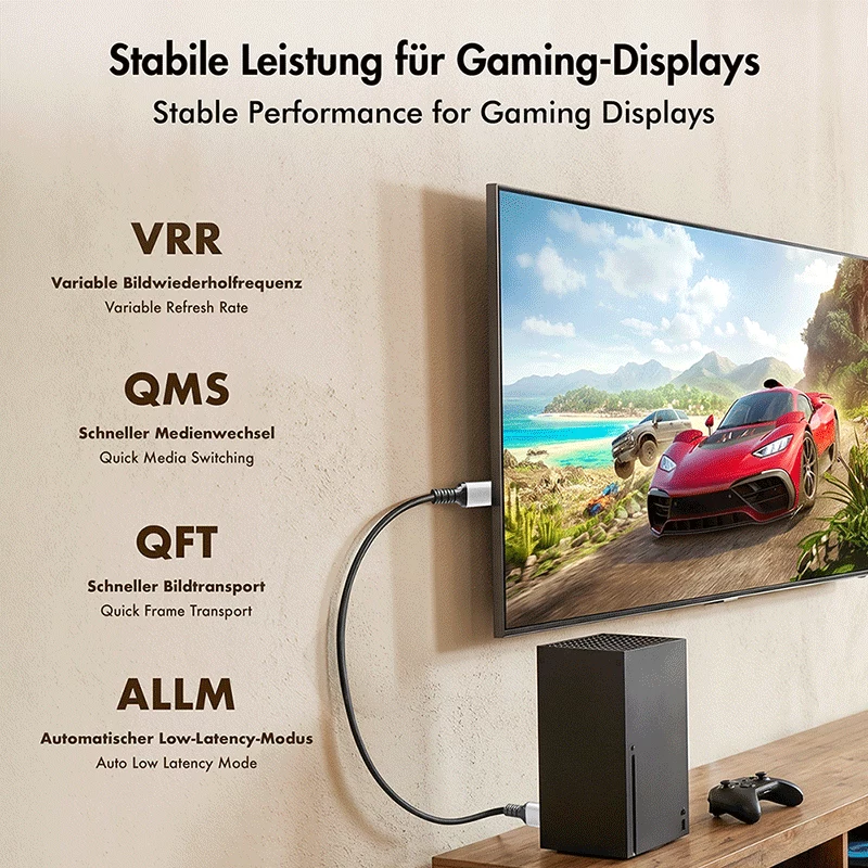 Kabel HDMI LogiLink CH0124, A/M do A/M, 8K/60 Hz, 48 Gbps, metal, nylon, czarno-szary, 5 m