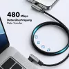 Kabel LogiLink CU0461 USB 2.0 Type-C, C/M 90° do C/M 90°, 480 Mbps, 100 W, metal, srebrno-czarny, 1 m