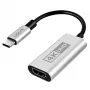 LogiLink CUA0115 adapter USB 3.2 Gen1 Type-C, C/M do HDMI-A/F, 4K/60 Hz, metal, czarno-srebrny, 0,15 m