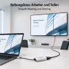 LogiLink CUA0115 adapter USB 3.2 Gen1 Type-C, C/M do HDMI-A/F, 4K/60 Hz, metal, czarno-srebrny, 0,15 m