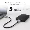 Logilink CU0199 kabel USB 3.2 Gen1 Type-C, C/M do Micro-USB/M, 5 Gbps, nylon, metal, czarno-srebrny, 2 m