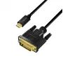 Kabel Logilink UA0474 USB 3.2 Gen1 Type-C, C/M do DVI-D/M, 1080p/60 Hz, czarny, 3 m