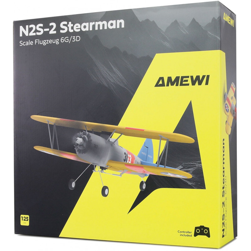 Amewi AMXFlight N2S-2 Stearman 360 mm 6G/3D 6-kanałowy RTF, 14+ (24148)