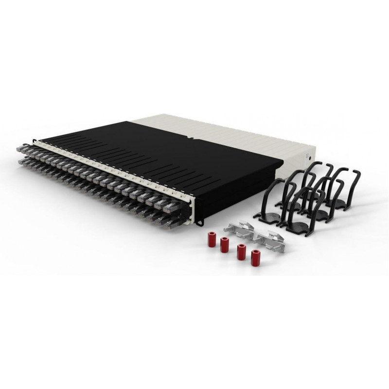Patchbox .one 8RU UTP panel krosowy, czarny (PONEX8UTPBK)