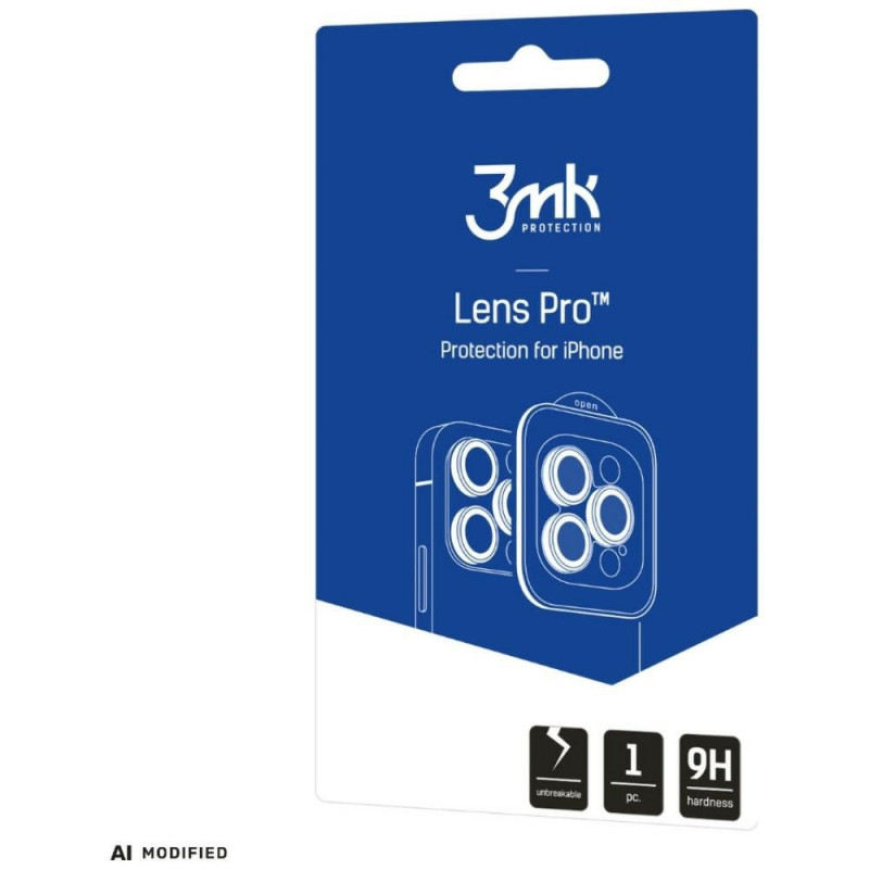 3MK Lens Protection Pro Apple iPhone 18 Pro / 18 Pro Max ochraniacz na obiektyw aparatu, szkło hartowane, Light Blue