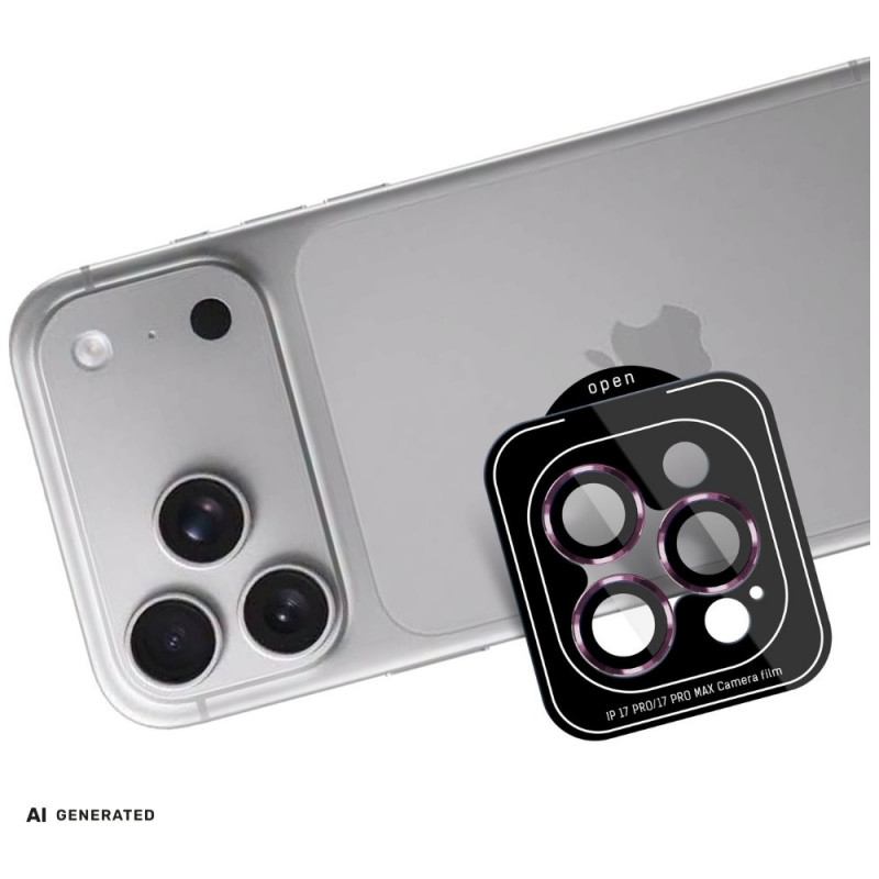 3MK Lens Protection Pro ochraniacz na obiektyw aparatu Apple iPhone 18 Pro / 18 Pro Max, szkło hartowane, Burgundy