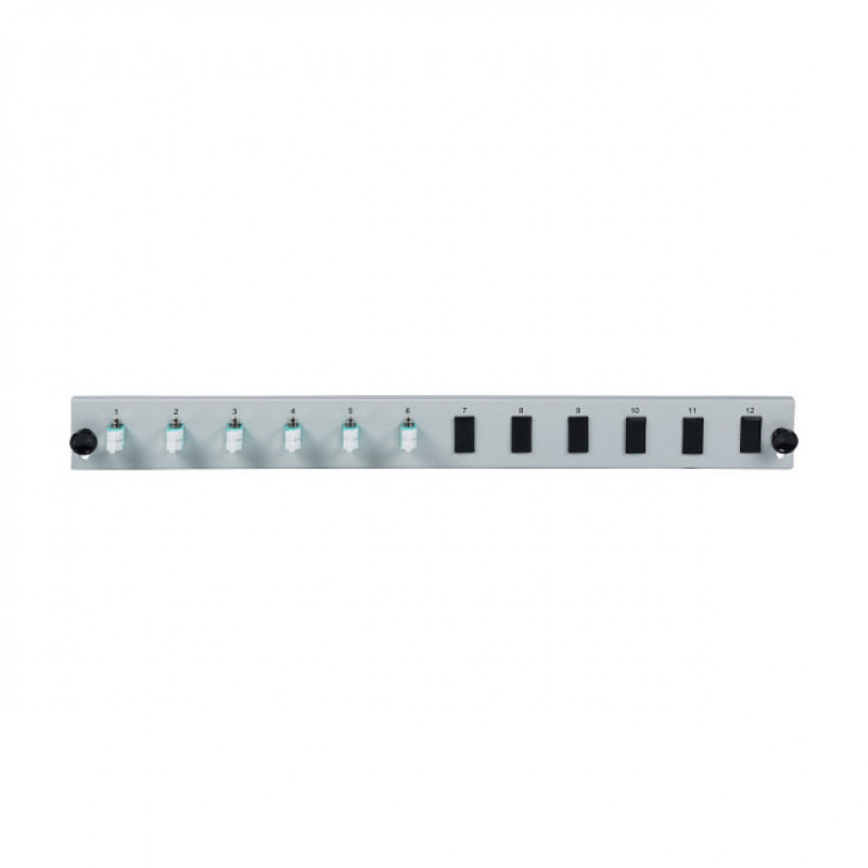 EFB Elektronik SB-FP-6SC-S-OM4 Panel przedni światłowodowy do montażu w szafie rack, 1U, szary, metal, 432 mm