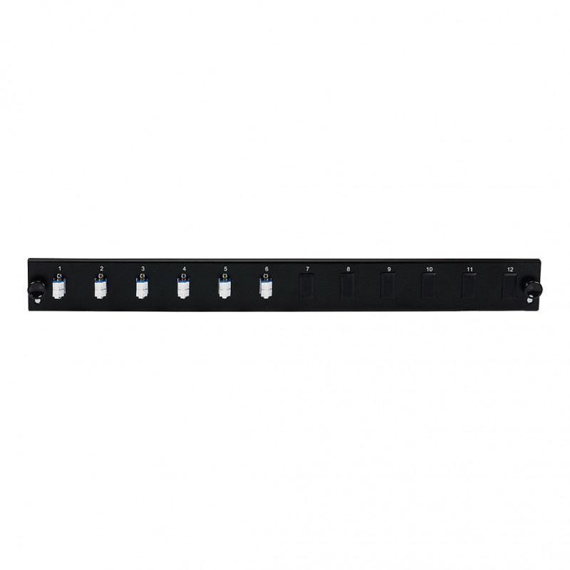 EFB Elektronik SB-FP-6SC-S-OM4 Panel przedni światłowodowy do montażu w szafie rack, 1U, szary, metal, 432 mm