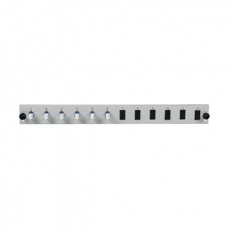 EFB Elektronik SB-FP-6SC-S-OM4 Panel przedni światłowodowy do montażu w szafie rack, 1U, szary, metal, 432 mm
