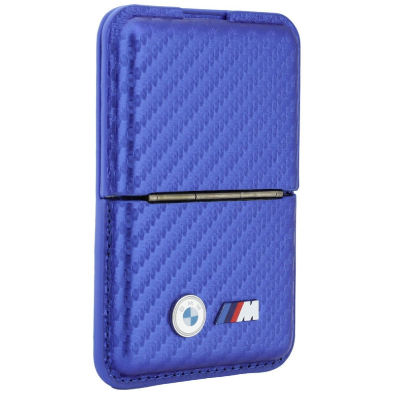 BMW M Carbon Metal Logos MagSafe portfel, niebieski