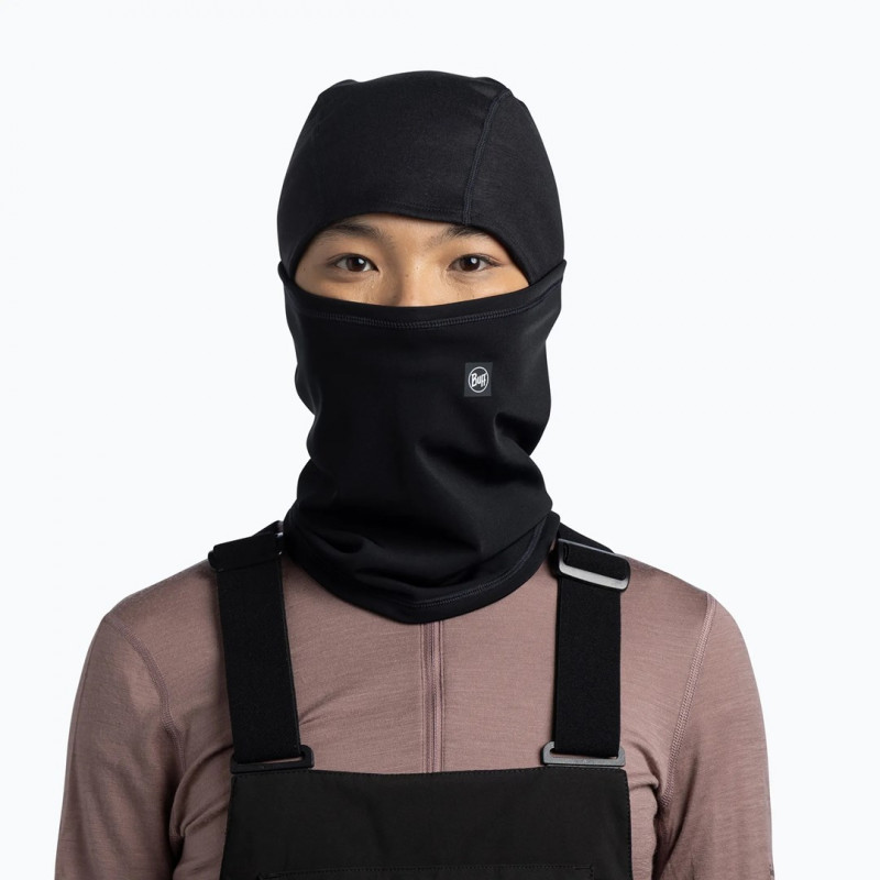 BUFF Tech Fleece kominiarka z ruchomą częścią Solid Black