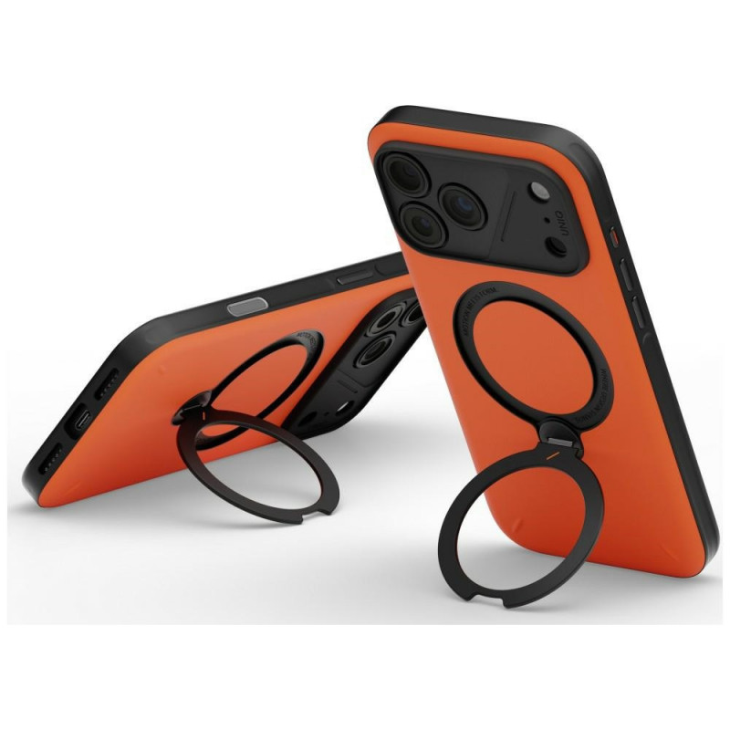 Etui UNIQ Elix dla Apple iPhone 18 Pro Max / 17 Pro Max, obrotowa podstawka 360, pomarańczowe