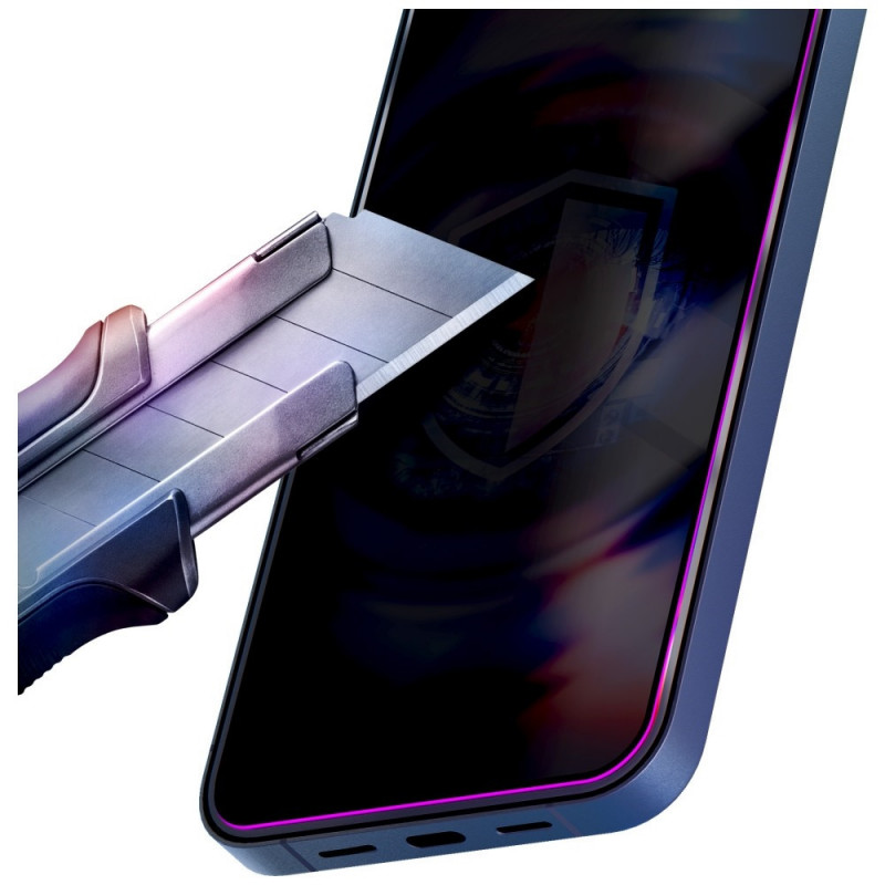 3MK HardGlass Max Privacy szkło hartowane prywatyzujące z aplikatorem do Samsung Galaxy S25 Edge, czarny