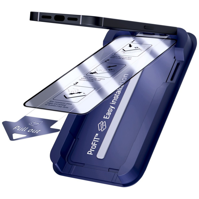 Szkło hartowane 3MK HardGlass Max z aplikatorem do Apple iPhone 13 / 13 Pro / 14 / 16e / 17e, czarne
