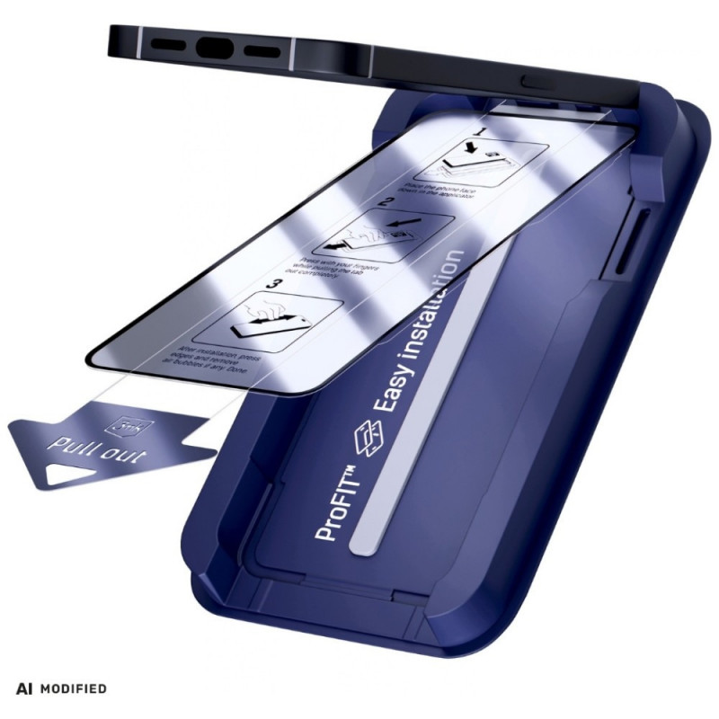 Szkło hartowane 3MK HardGlass Max z aplikatorem do Apple iPhone 15 / 16, czarne