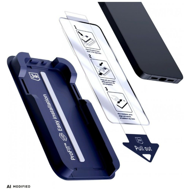 Szkło hartowane 3MK HardGlass Max z aplikatorem do Samsung Galaxy S25 Ultra, czarne