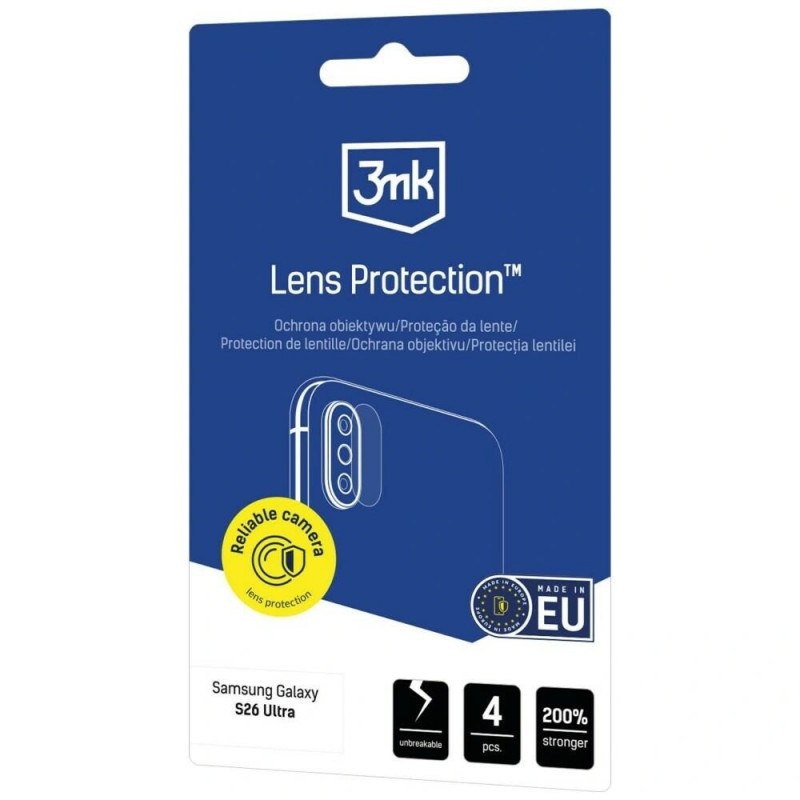 Szkło ochronne na aparat 3MK Lens Protection do Samsung Galaxy S26 Ultra, 4 szt. (3MK17720)