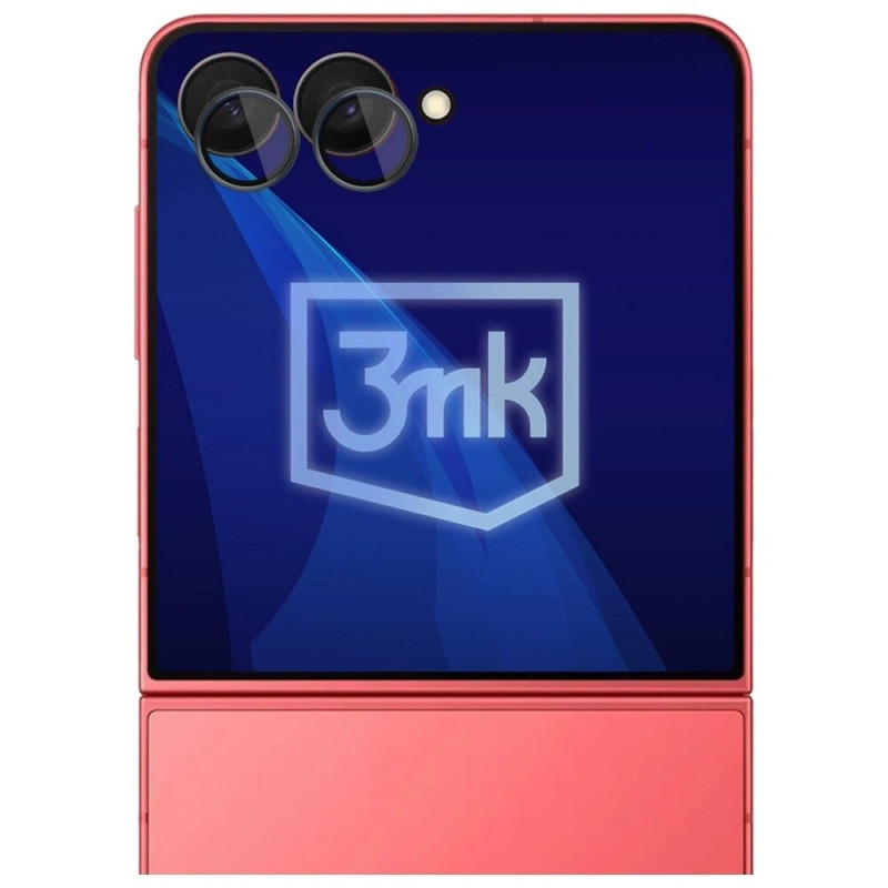 Szkło ochronne na aparat 3MK Lens Protection Pro do Samsung Galaxy Z Flip7, czarne