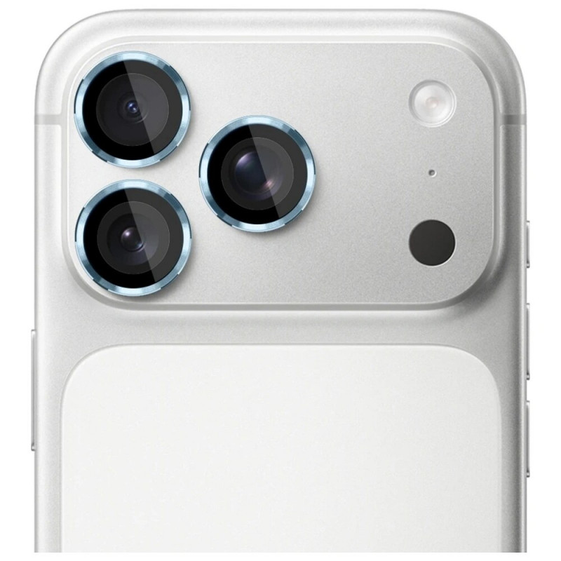 Szkło hartowane na obiektyw aparatu 3MK Lens Protection Pro dla Apple iPhone 17 Pro / 17 Pro Max, Light blue