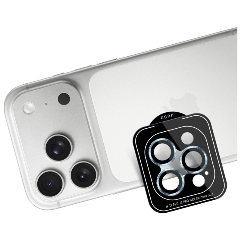 Szkło hartowane na obiektyw aparatu 3MK Lens Protection Pro dla Apple iPhone 17 Pro / 17 Pro Max, Light blue